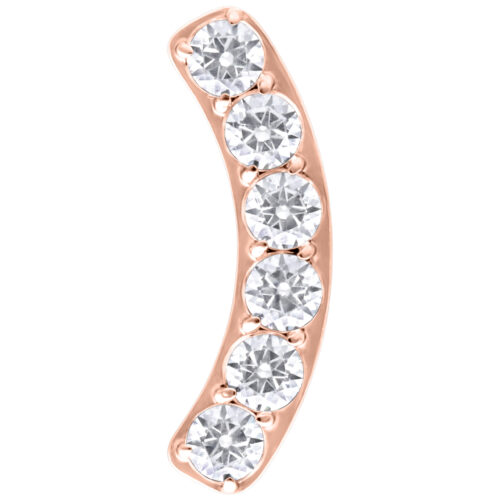 Push Fit 6 Crystal Bow Attachment - Rosegold