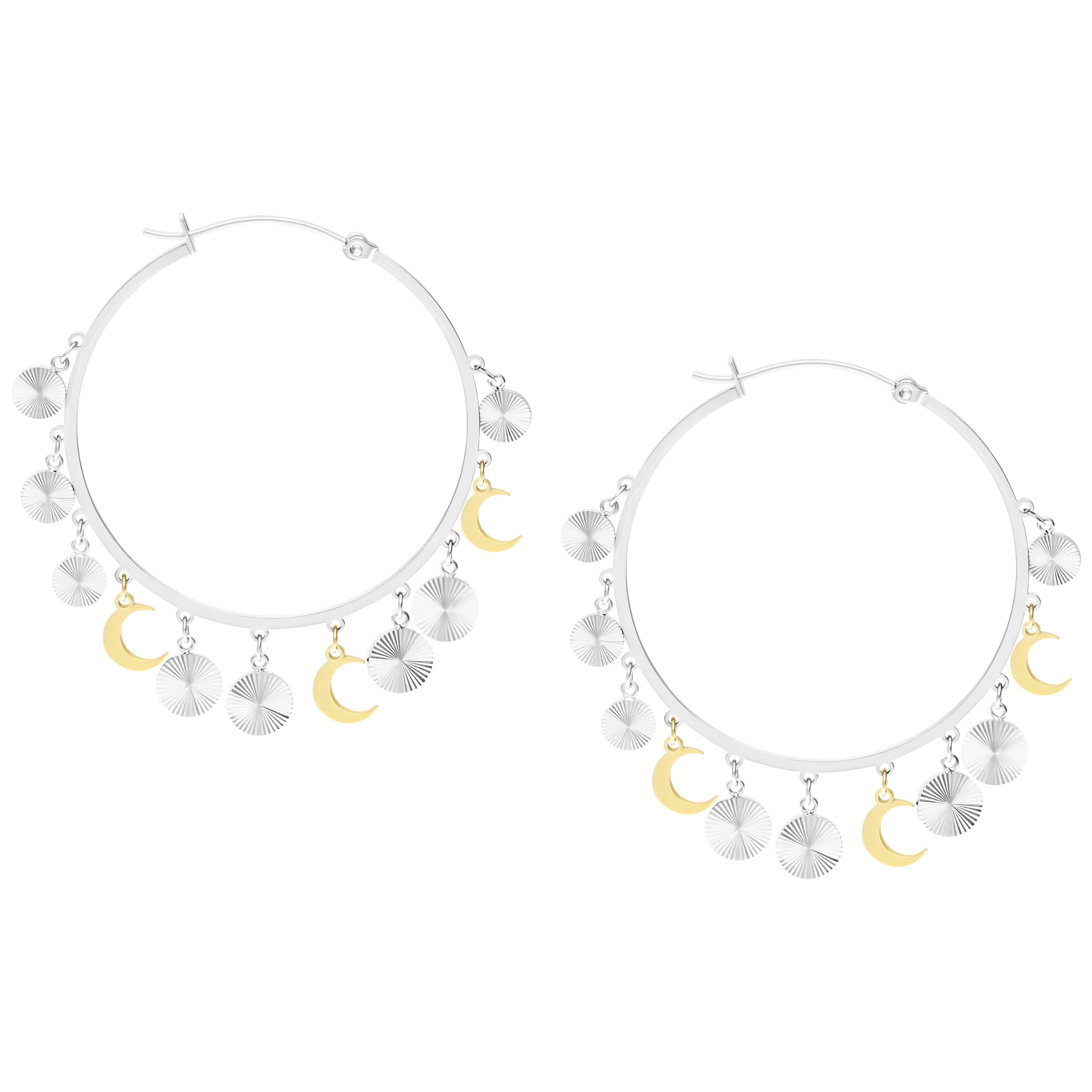 Dangling Plate Hoops Dangling Plate Hoops