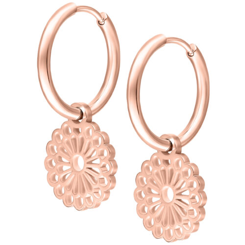 Little Mandala Hoops - Rosegold