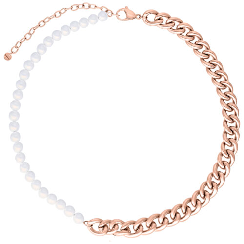 Chunky Pearl Kette - Rosegold