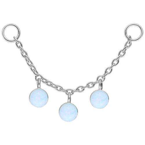 Synthetic Opal Piercing Connection Chain