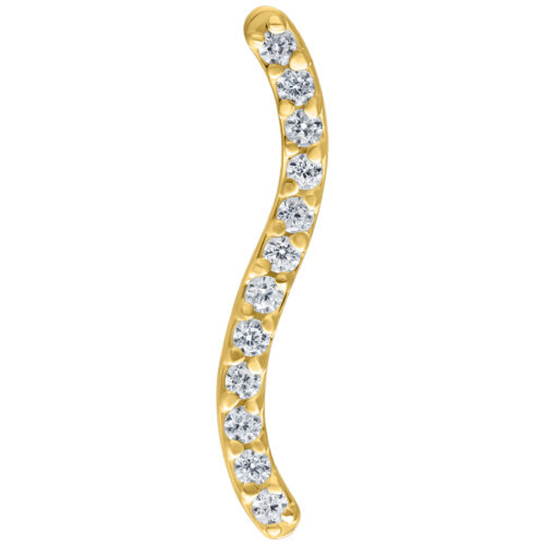 Push Fit Long Crystal Line Attachment for Bioplast - Golden Metal