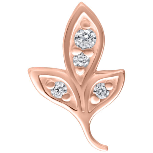 Push Fit Crystal Leaf Attachment for Bioplast - Rosegold