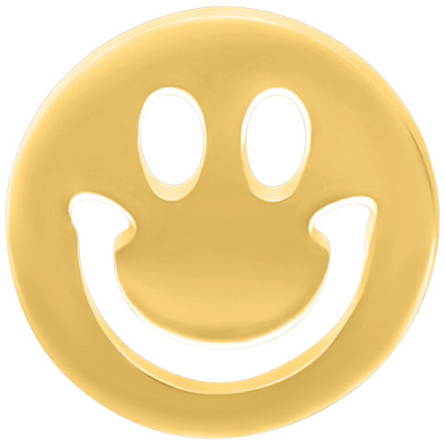 Push Fit Smiley Aufsatz for Bioplast - Golden Metal