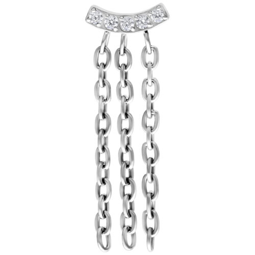 Push Fit Crystal Bar Chain Attachment