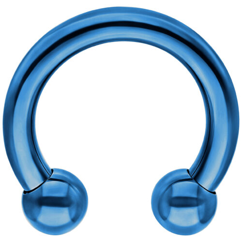 Circular Barbell Anodised Dark Blue