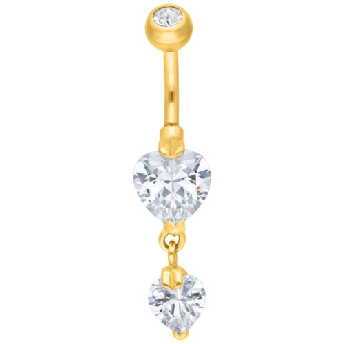 Multi Jewelled Two Times heart Bananabell