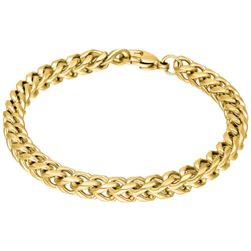 Braided Square Armband - Golden Metal