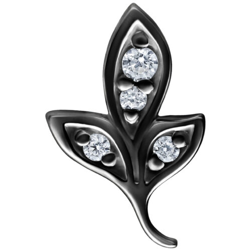 Push Fit Crystal Leaf Attachment for Bioplast - Black Metal