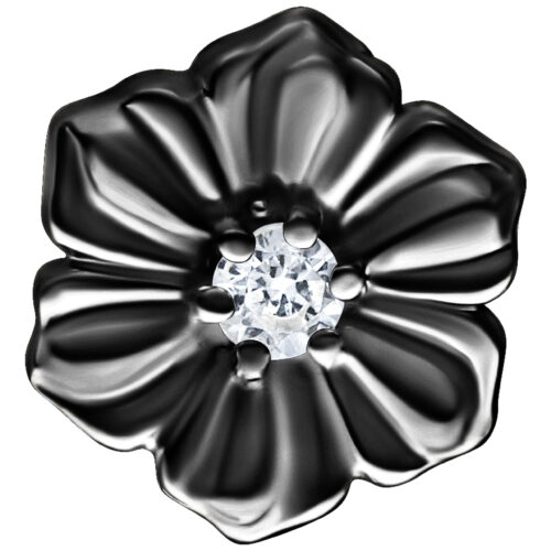 Push Fit Hibiscus Attachment  for Bioplast - Black Metal