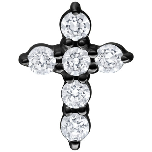 Push Fit Crystal Cross Aufsatz for Bioplast - Black Metal