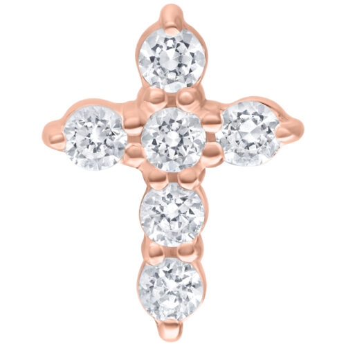 Push Fit Crystal Cross Aufsatz for Bioplast - Rosegold