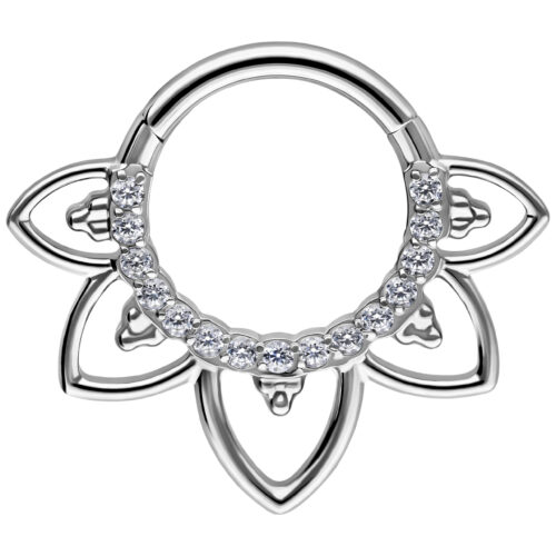 Flower Lines Crystal Septum Clicker