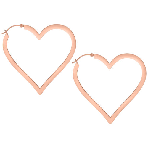 Heart Hoops - Rosegold