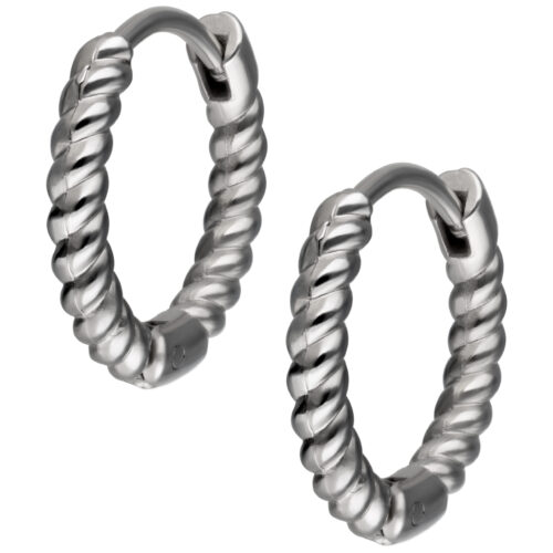 Twisted Little Hoops Pairs 10 mm