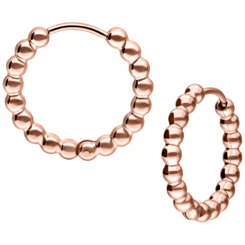 Little Basic Bubble Hoops Pairs 12 mm - Rosegold