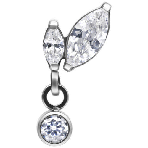 Push Fit Double Marquise with Drop Attachment