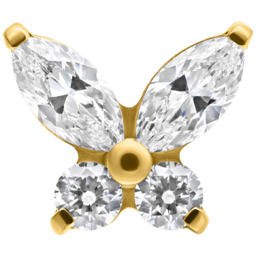 Push Fit Butterfly Attachment - Golden Metal