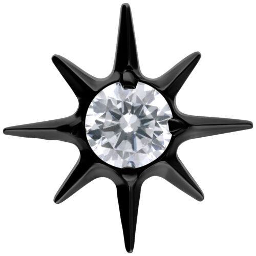 Push Fit Crystal Star Attachment - Black Metal