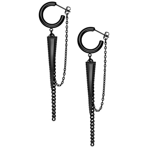 Little rockin´Triangle Earstuds - Black Metal