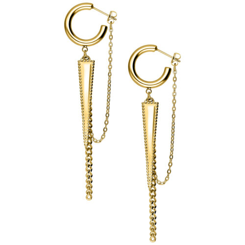 Little rockin´Triangle Earstuds - Golden Metal