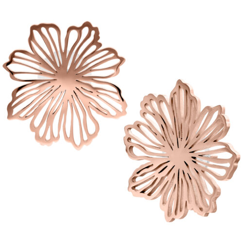 Fine Flower Earstuds Pair - Rosegold