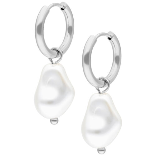 Baroque Pearl Hoops