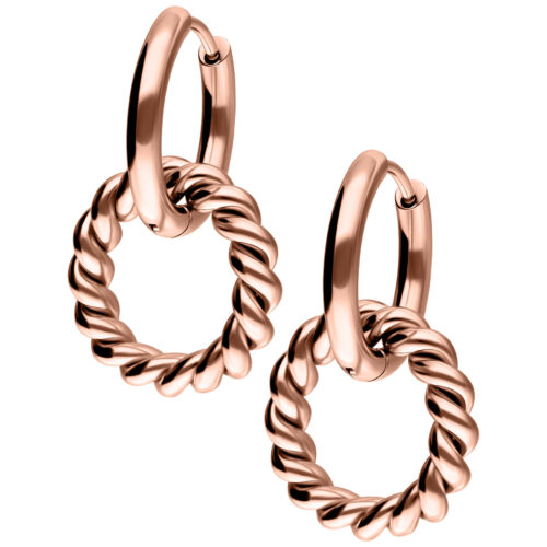 Twisted Hoops - Rosegold