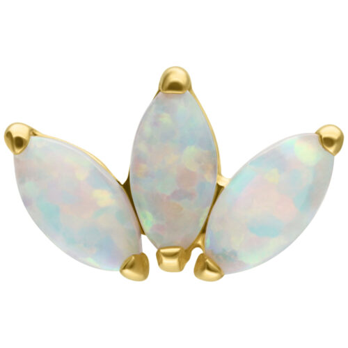 14K Perfect Fit Lotus Synthetic Opal Attachment
