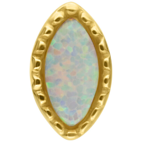 14K Perfect Fit Oval Synthetic Opal Attachment