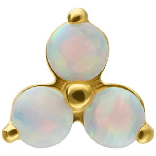 14K Perfect Fit Trinity Synthetic Opal Attachment