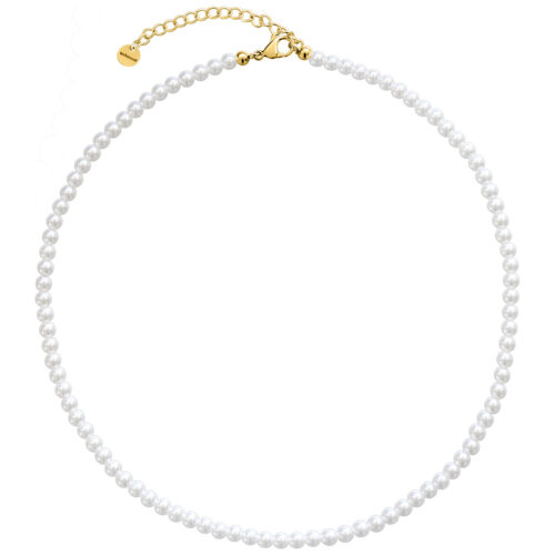 Small Pearl Necklace - Golden Metal