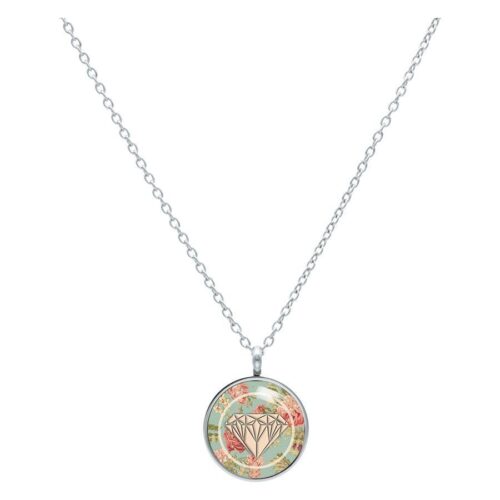 Diamond Roses Mint Necklace