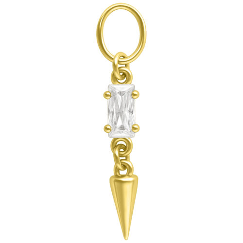 18K Moissanit with Spike Pendant