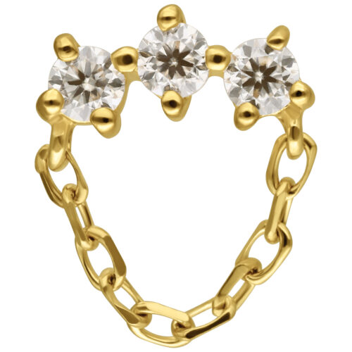 14K Perfect Fit Moissanit Bow with Hanger Attachment