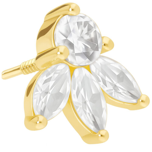 14K Perfect Fit Moissanit Lotus Attachment