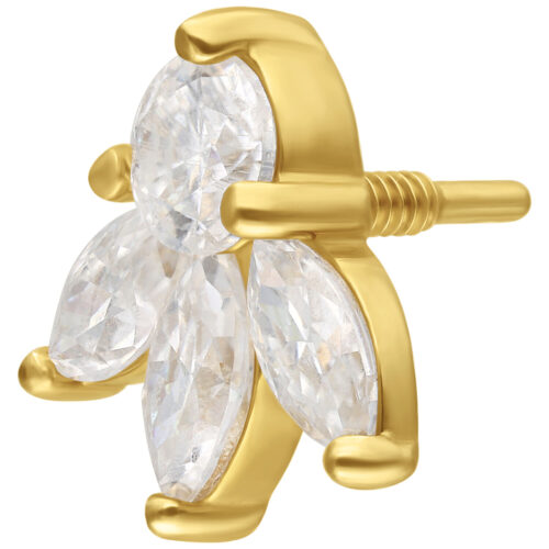 14K Perfect Fit Moissanit Lotus Attachment