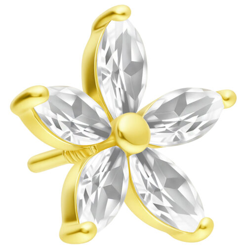 14K Perfect Fit Moissanit Flower Attachment