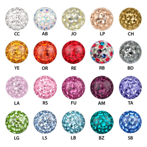 Sealed Multi Jewelled Clip In Ball