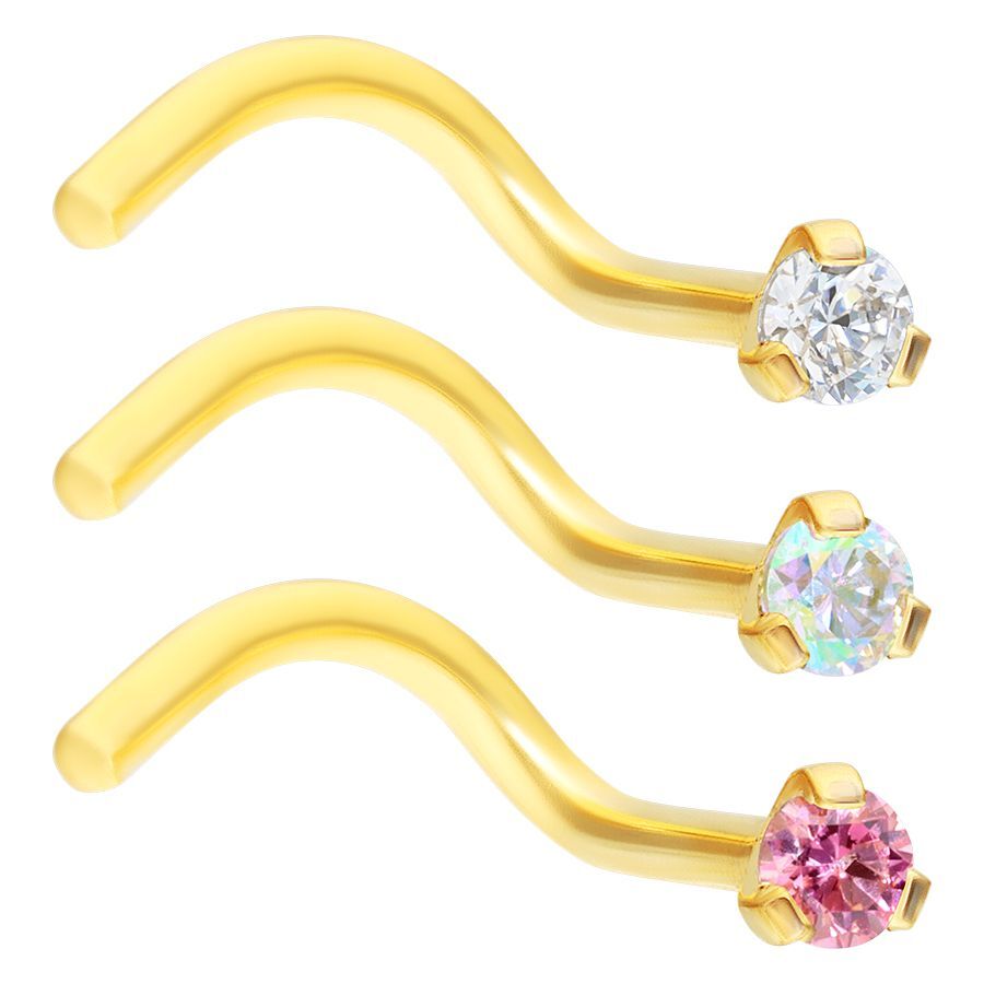 Golden Jewelled Prong Nosestud Golden Jewelled Prong Nosestud