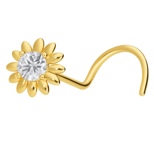 18K Moissanit Sunflower Nosestud