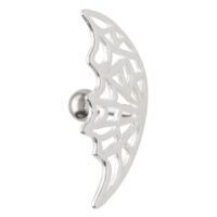Spiderweb Silver Earbarbell Spiderweb Silver Earbarbell