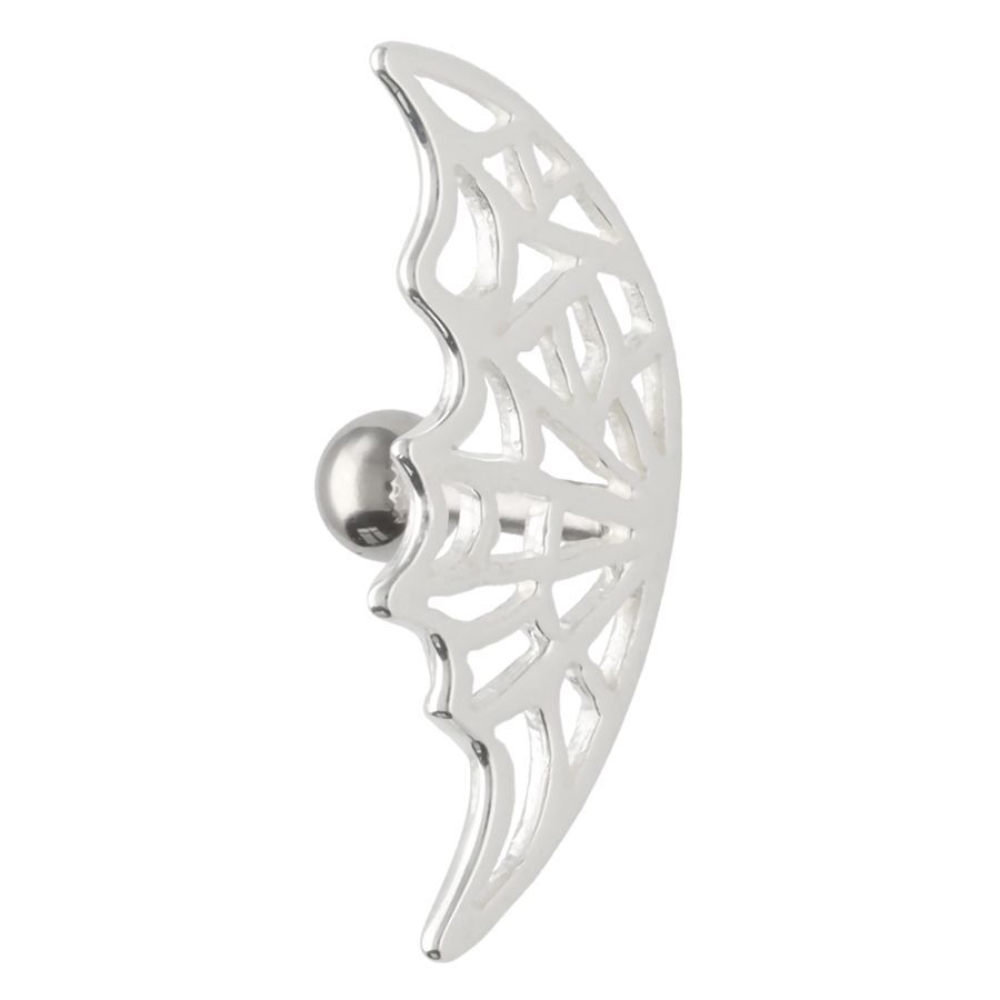 Spiderweb Silver Earbarbell Spiderweb Silver Earbarbell