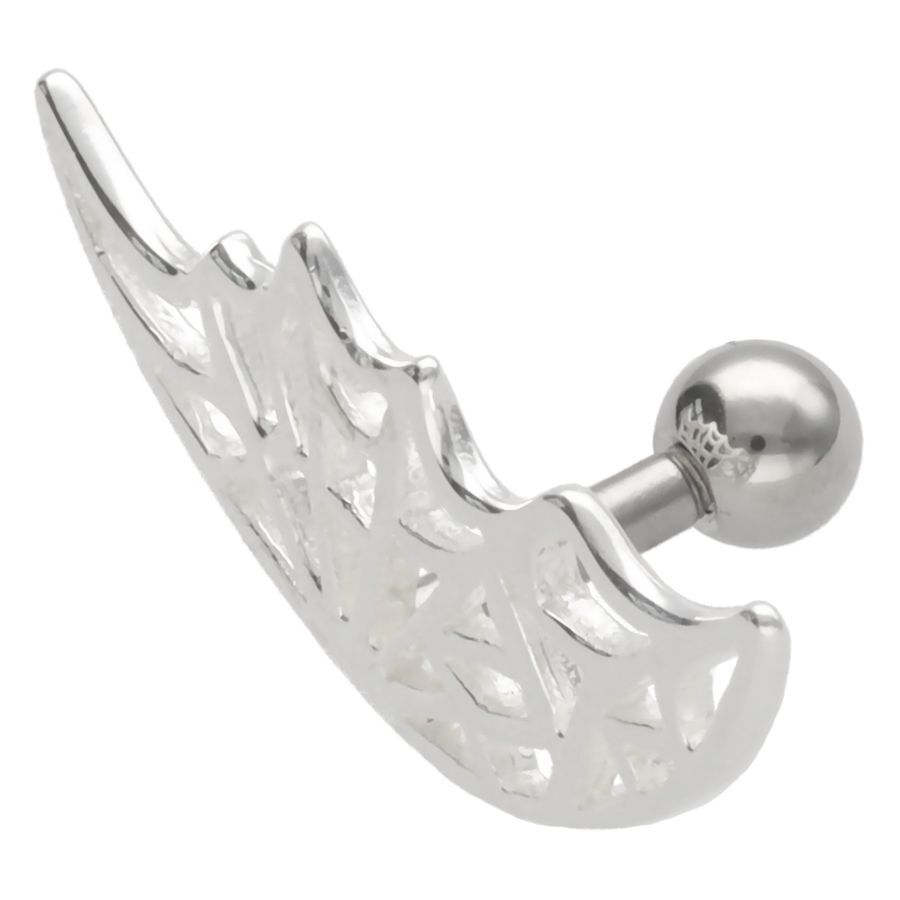 Spiderweb Silver Earbarbell Spiderweb Silver Earbarbell