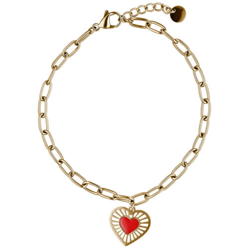 Sacred Heart Bracelet - Golden Metal