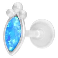 Blue Bindi Opal Push-Fit Labret Blue Bindi Opal Push-Fit Labret