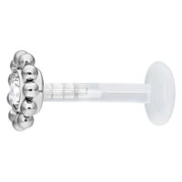 Crystal Flower Push-Fit Labret Crystal Flower Push-Fit Labret