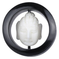 Buddha Buffalo Horn & Bone Inlay Plug Buddha Buffalo Horn & Bone Inlay Plug
