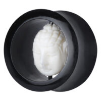 Buddha Buffalo Horn & Bone Inlay Plug Buddha Buffalo Horn & Bone Inlay Plug