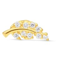 18k Earbarbell Leaf 18k Earbarbell Leaf